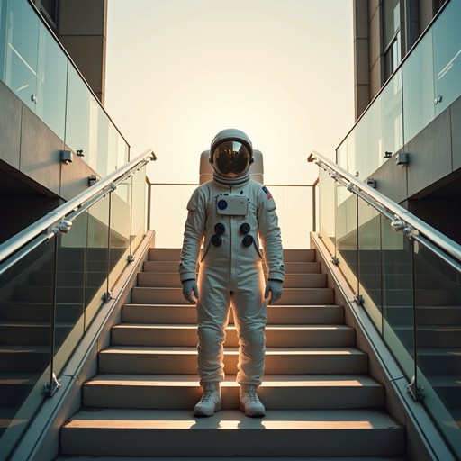 Spacelander Stairs Free Stairway to Space Image - Astronaut, Spaceman, Staircase ...