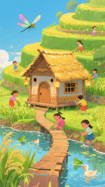 Free Magical Rice Village Image - Hut, Rice, Terraced | Download at ...