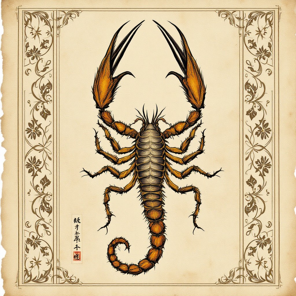 Free Ancient Scorpion Manuscript Image - Scorpion, Bestiary, Medieval ...