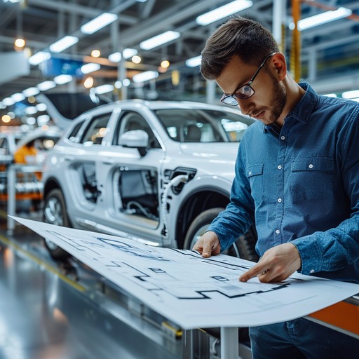 Car Engineering Review Free Engineer Reviewing Blueprints Image - Engineer, Automotive ...