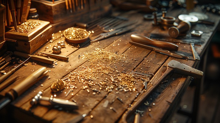 Free Artisan's Workshop Desk Image - Artisan, Workbench, Tools ...
