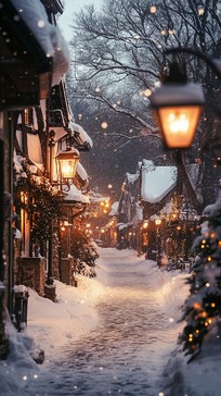 Free Snowy village street Image - Snow, Village, Winter | Download at ...