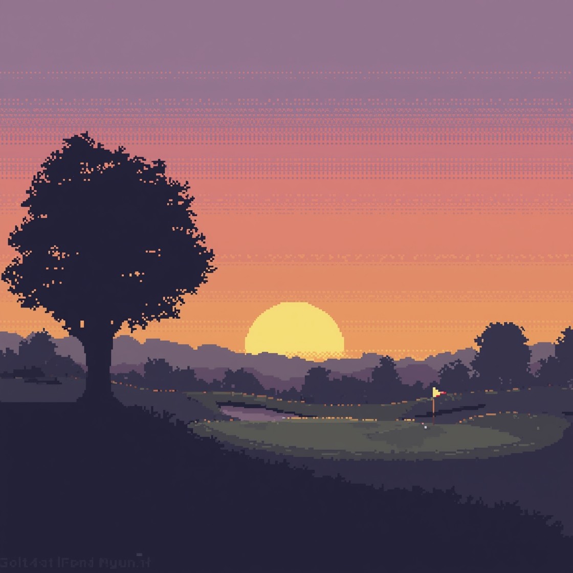 Free Sunset Golf Serenity Image - Golf, Sunset, Pixel | Download at ...