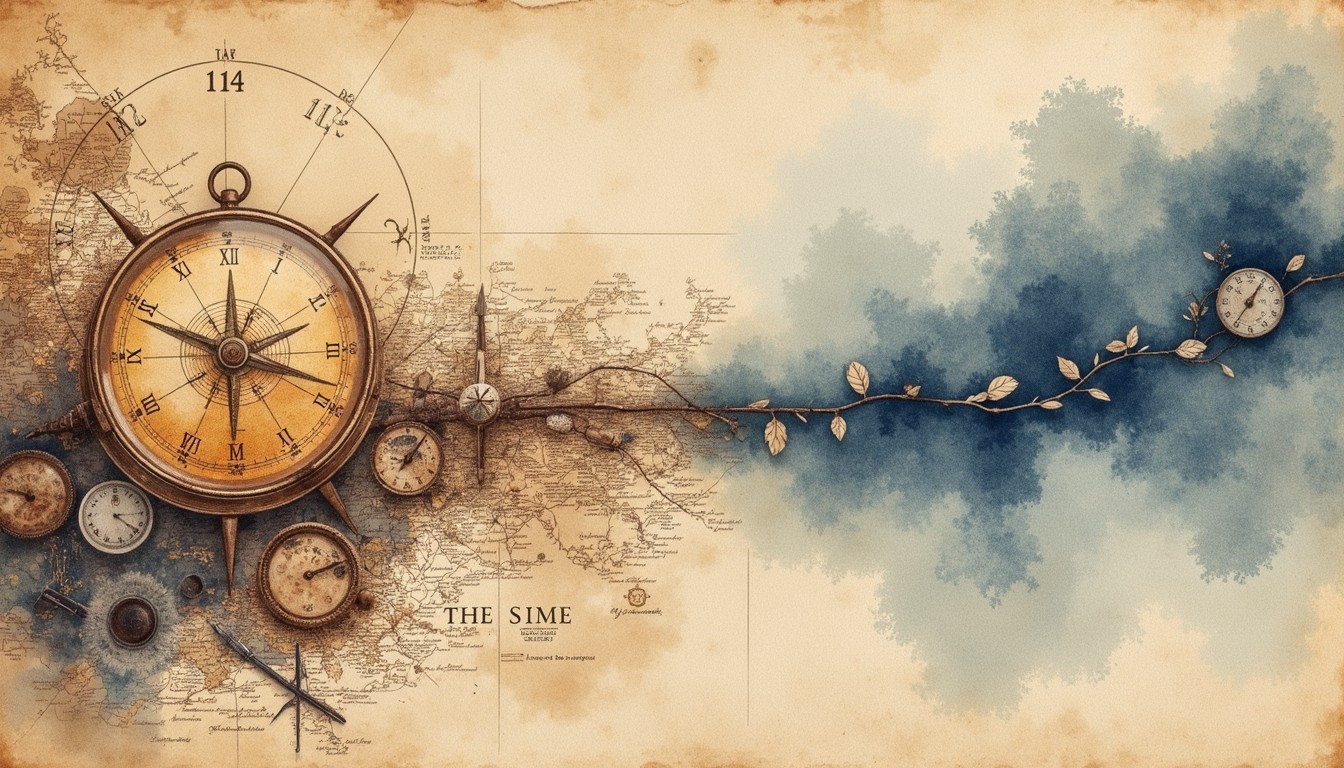 Free Navigation Through Time Image - Compass, Watercolor, Vintage ...