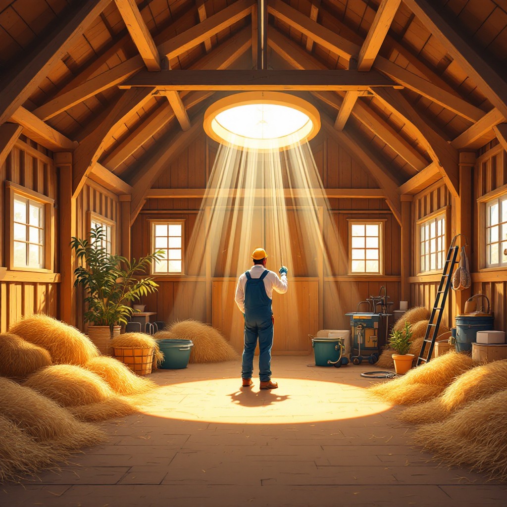 Free Sunlit Barn Worker Image - Barn, Sunbeams, Agriculture | Download ...