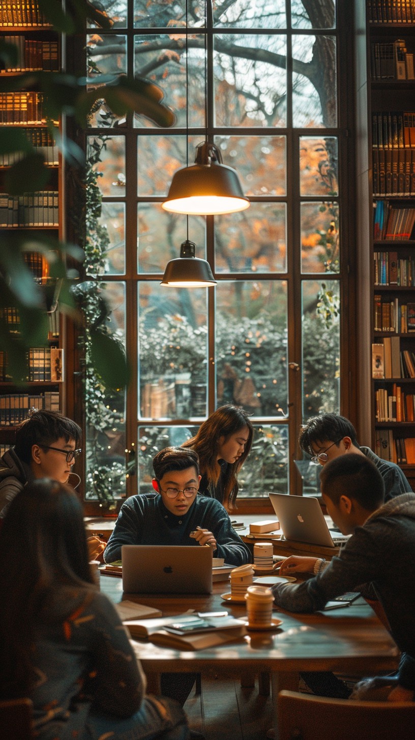 Free Cozy Study Group Image - Library, Study, Group | Download at StockCake