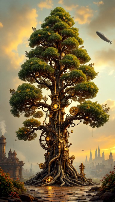 Steampunk Style Tree Free Steampunk Mechanical Tree Image - Steampunk, Mechanical, Clockwork ...