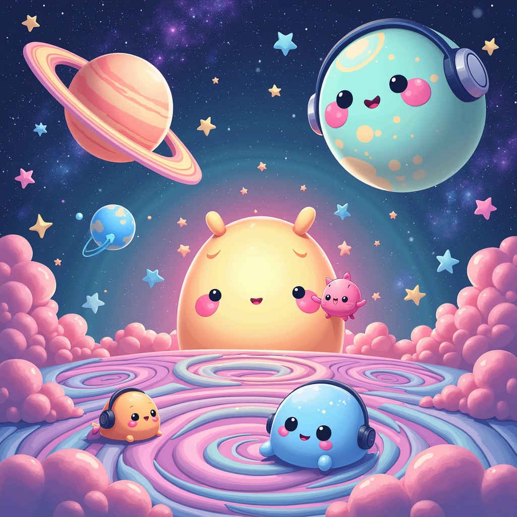 Free Kawaii Cosmic Friends Image - Kawaii, Space, Cute | Download at ...