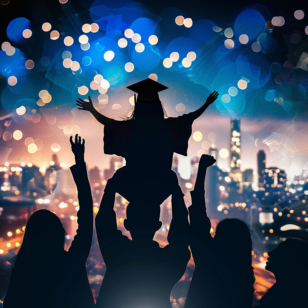 Free Graduation Night Celebration Image - Graduation, Celebration, City ...