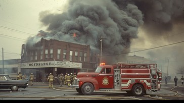 Free Fiery Emergency Scene Image - Fire, Emergency, Firefighters ...