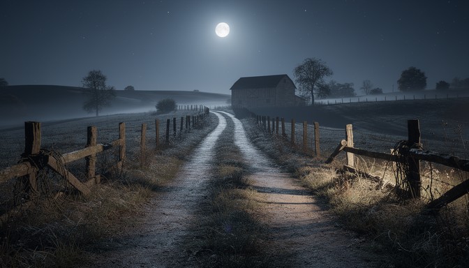 Free Moonlit Country Path Image - Moonlight, Countryside, Night ...