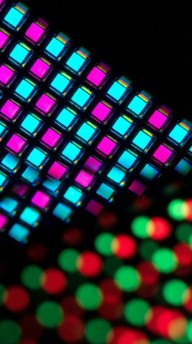 Free Glowing Pixel Grid Image - Pixels, Macro, Cyan | Download at StockCake