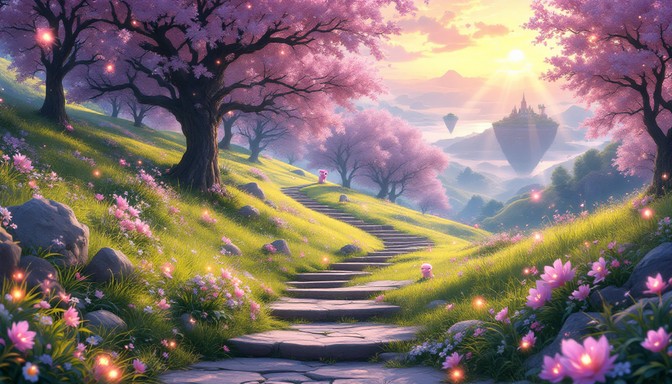 Download Anime Spring Landscape Image - Anime, Manga, Landscape | StockCake