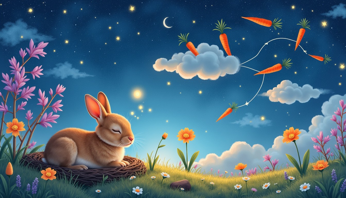 A Starry Rabbit Free Rabbit's Starry Night Image - Rabbit, Bunny, Carrots | Download at ...