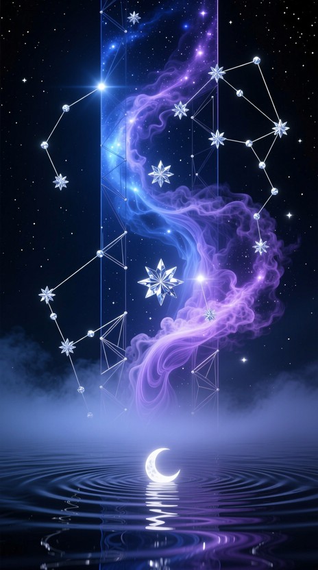 Free Celestial Night Reflection Photo - Cosmic, Constellation, Moon ...
