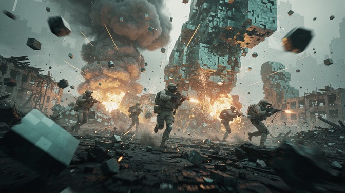 Free Dynamic Battle Scene Image - Battle, Soldiers, Explosions ...