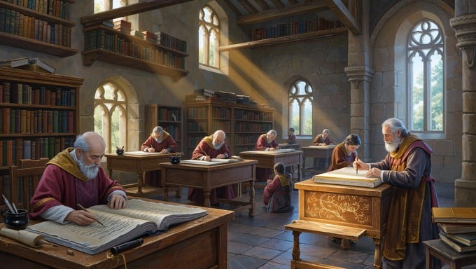 Free Ancient Knowledge Preserved Photo - Medieval, Scriptorium, Monks ...