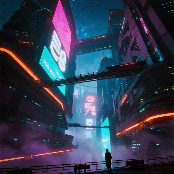 Free Neon Vertical Metropolis Image - Cyberpunk, Neon, Metropolis ...