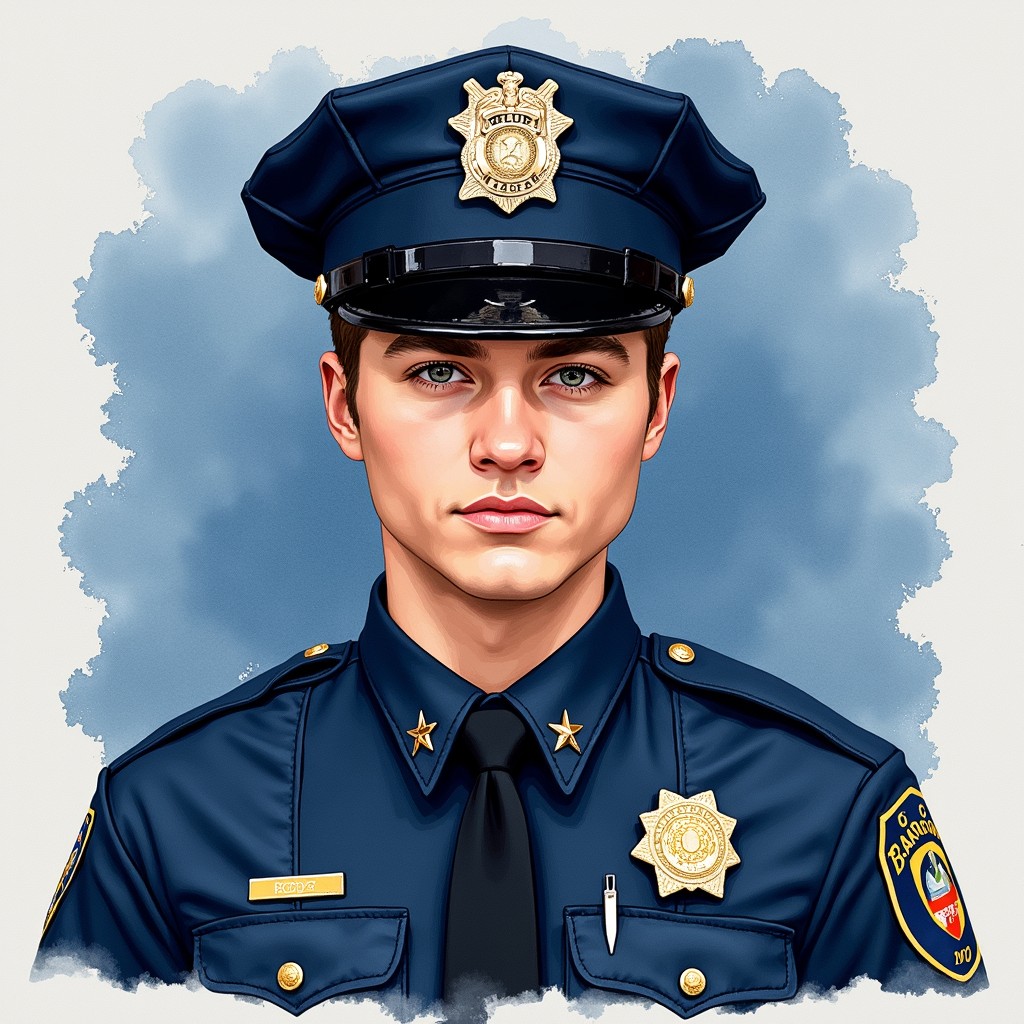 Free Duty With Compassion Image - Watercolor, Police, Portrait ...
