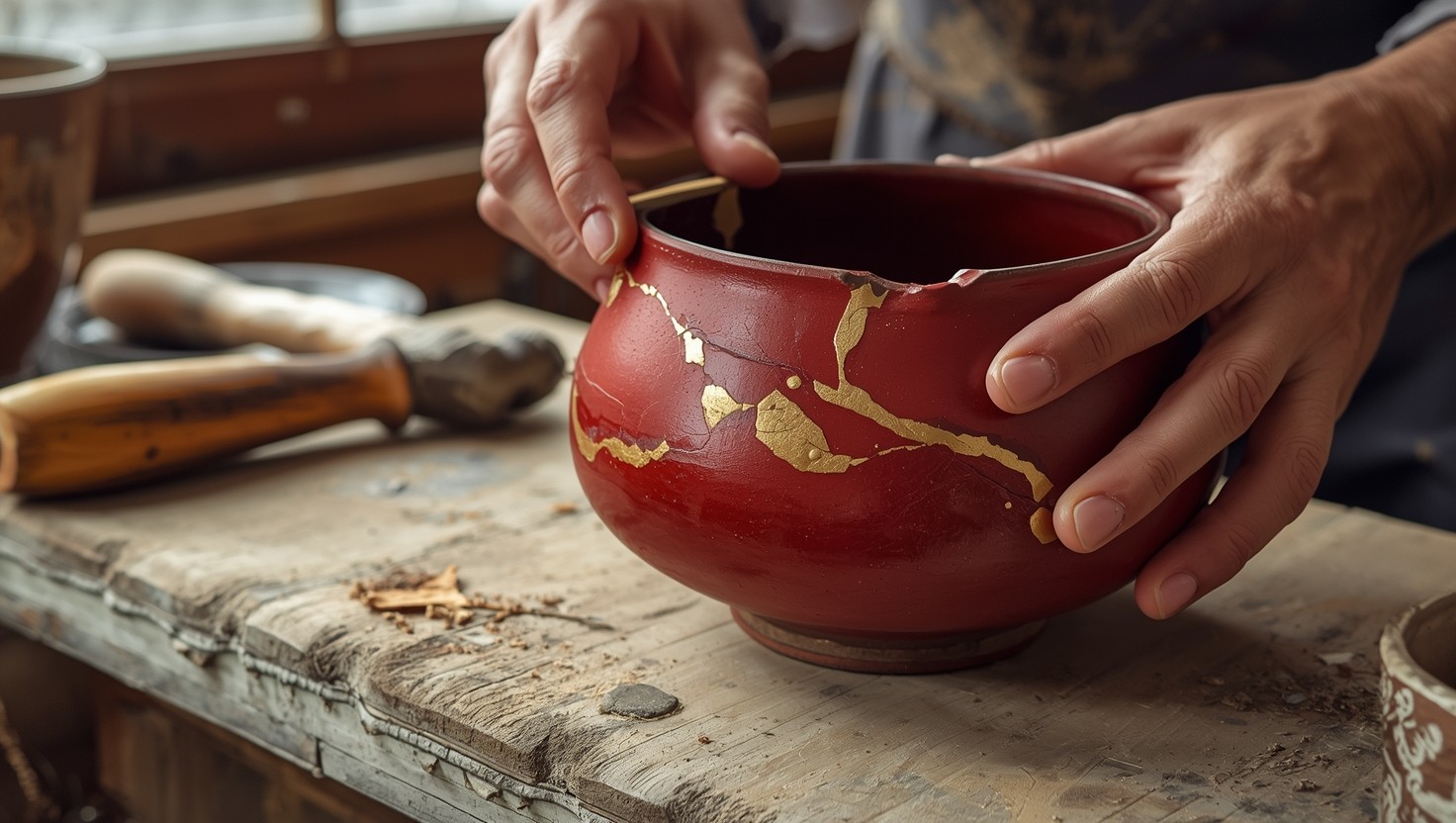 Broken Pottery Rework Free Healing Broken Pottery Image - Kintsugi, Pottery, Restoration ...