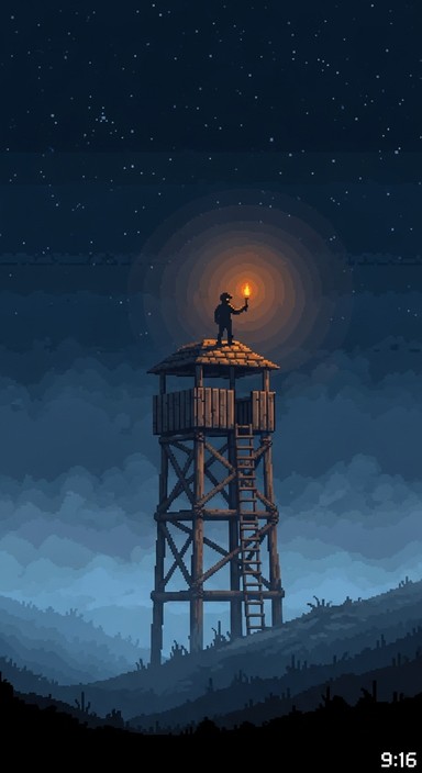 Pixels Graphics Watchtower Free Sunset Tower Guard Image - Watchtower, Pixel, Sunset | Download at ...