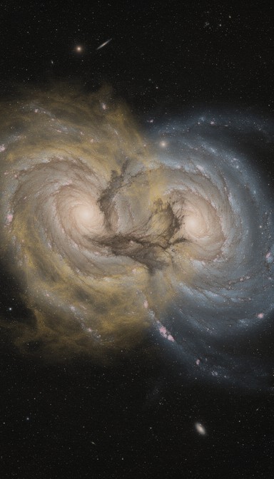 Free Spiraling Galaxies Merge Image - Galaxy, Space, Cosmos | Download ...