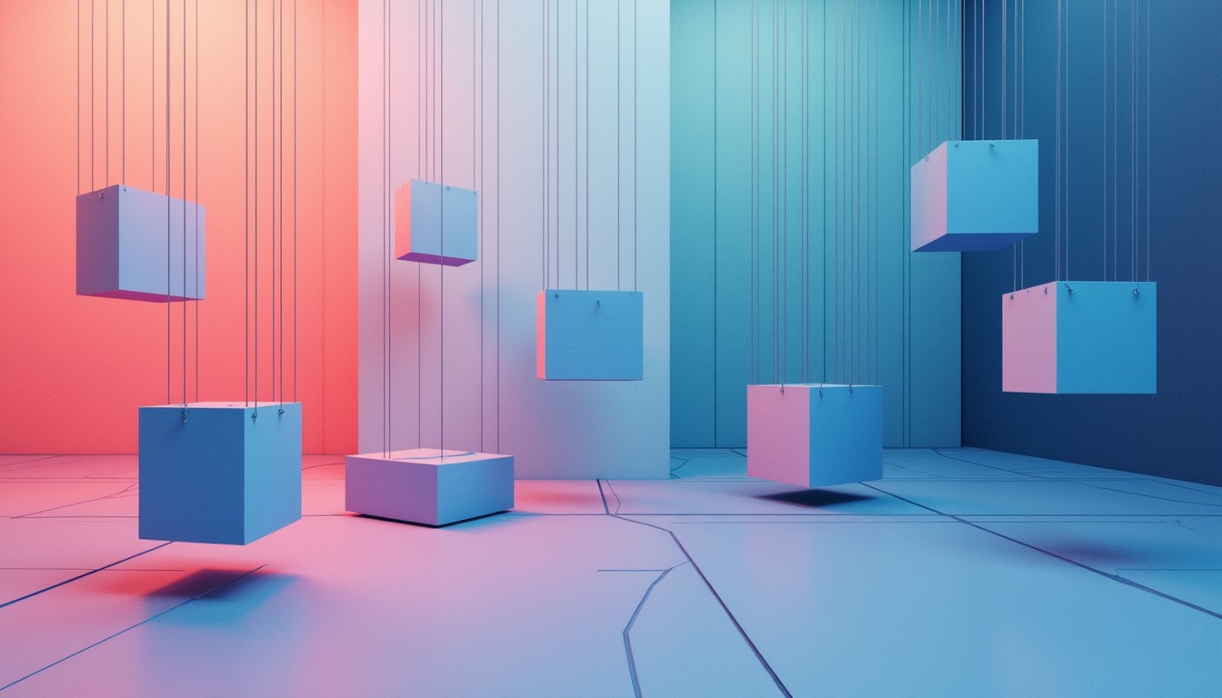 Floating Blocks Gradient Free Floating Gradient Cubes Image - Cubes, Geometric, Floating ...