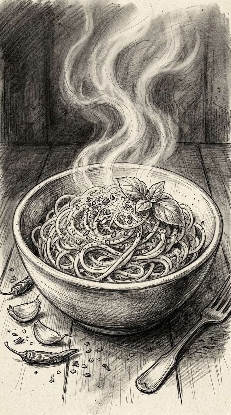 Pastasketch Realistic Free Steaming Pasta Sketch Image - Pasta, Sketch, Drawing | Download at ...