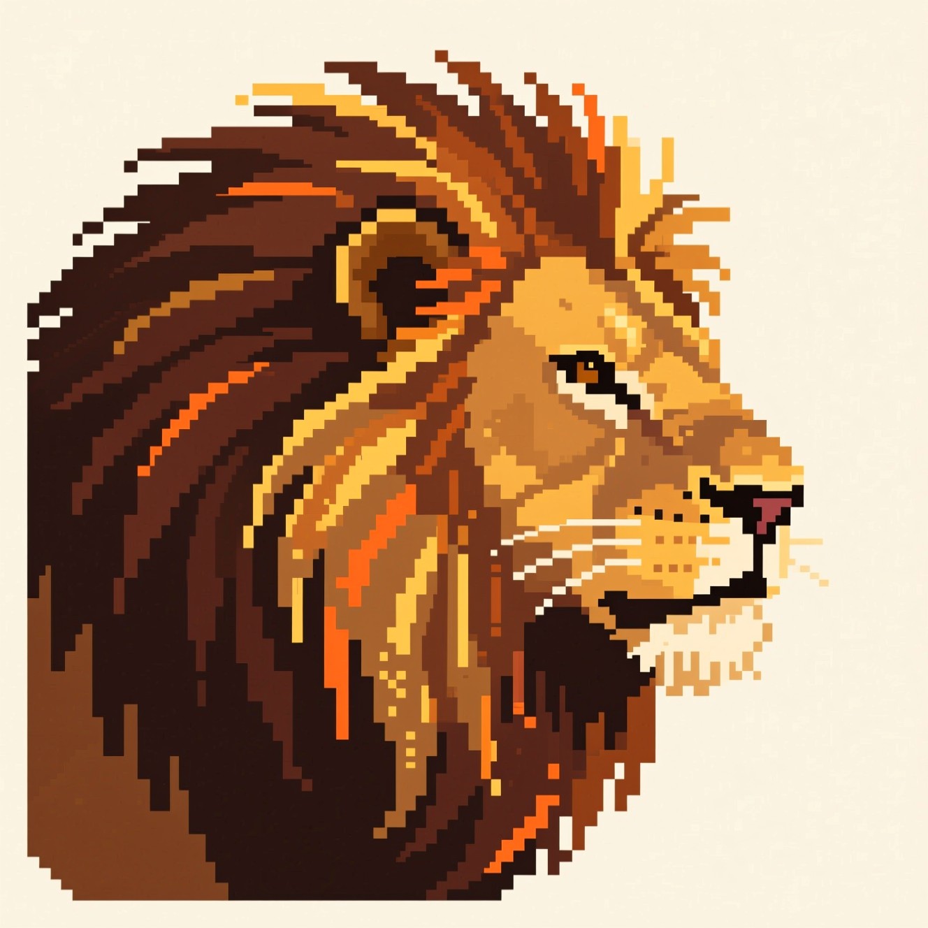 Free Majestic Pixel Lion Image - Lion, Pixel, Retro | Download at StockCake