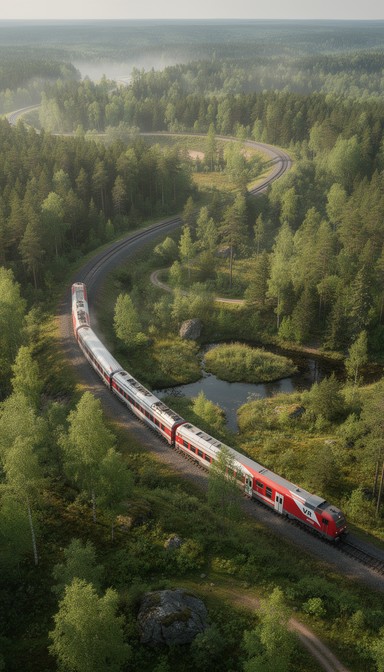 Train Rails Finland Free Finnish Forest Journey Image - Train, Railway, Finland | Download ...