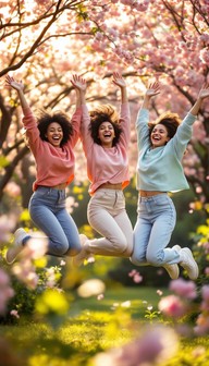 Spring Jumping Stuff Free Spring Joy Jump Image - Joy, Spring, Blossoms | Download at StockCake