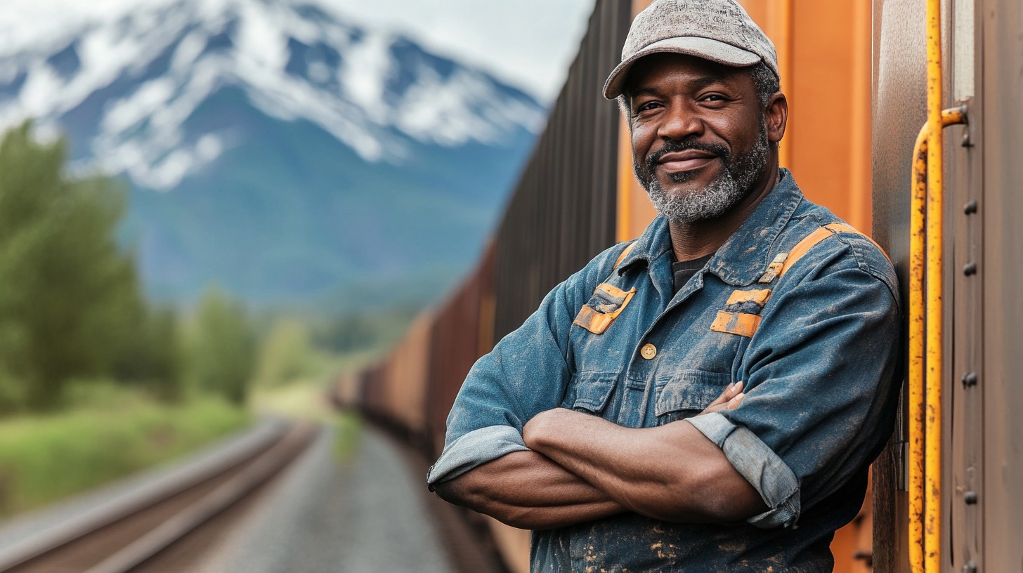 Smiling Train Driver Free Railroad Worker Smiling Image - Smiling, Railroad, Worker ...