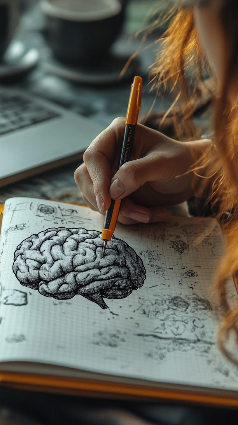 Real Human Brain Drawing Free Drawing human brain Photo - Drawing, Brain, Sketching | Download ...