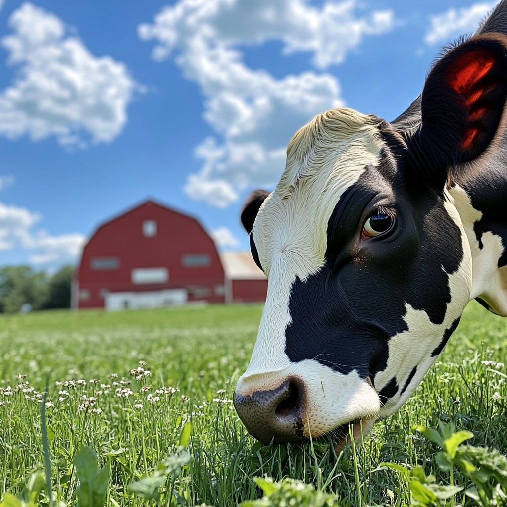 Cow Ina Feild Free Cow in Field Image - Cow, Field, Barn | Download at StockCake