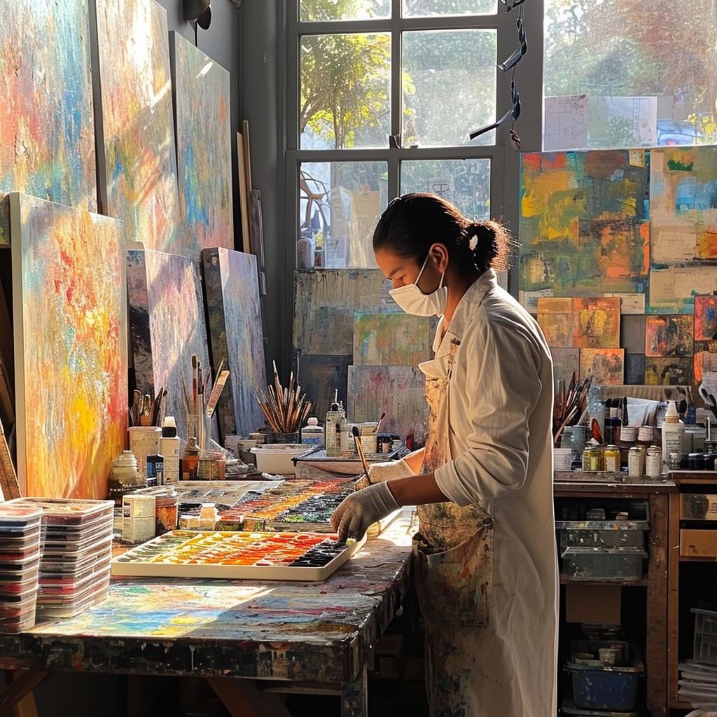 Free Artist Creating Art Photo - Artist, Studio, Painting | Download at ...