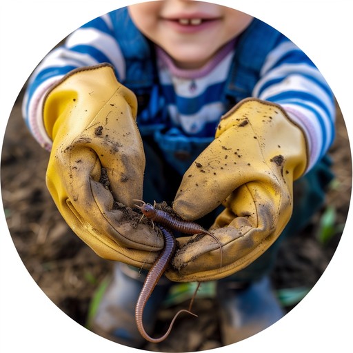 Free Child Holding Earthworm Image - Child, Earthworm, Gloves ...