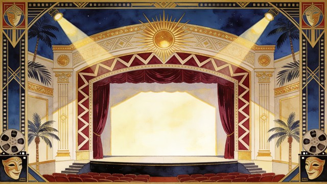 Free Art Deco Theater Image - Illustration, Artdeco, Theater | Download ...