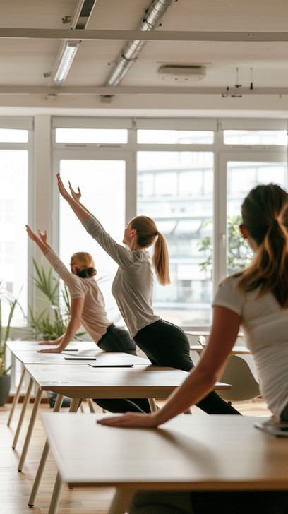Work Training Session Break Free Office Yoga Session Image - Yoga, Office, Wellness | Download at ...