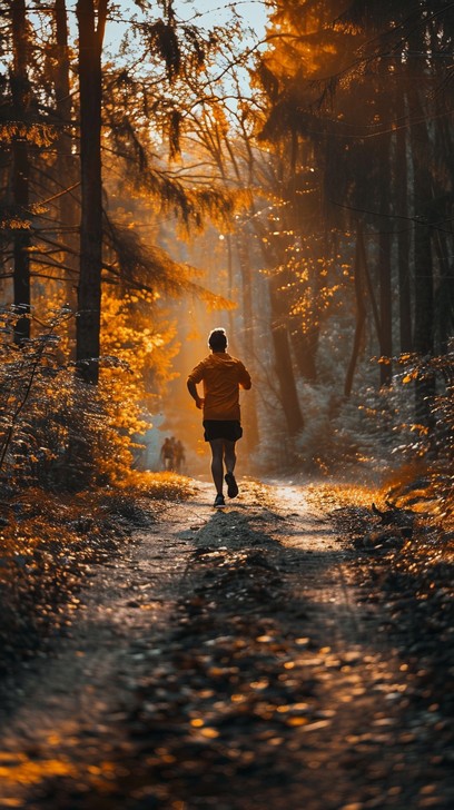 Free Forest Morning Run Image - Forest, Sunrise, Runner | Download at ...
