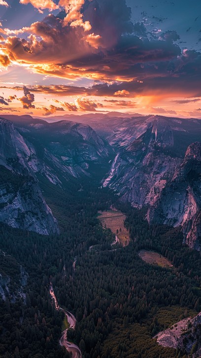 Free Sunset Mountain Vista Image - Sunset, Mountain, Valley | Download ...