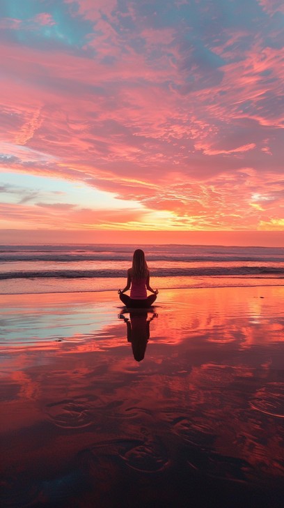 Free Sunset Yoga Pose Image - Sunset, Yoga, Beach | Download at StockCake