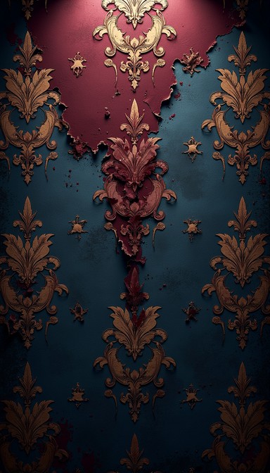 Free Ornate Gothic Pattern Image - Damask, Gothic, Blue | Download at ...