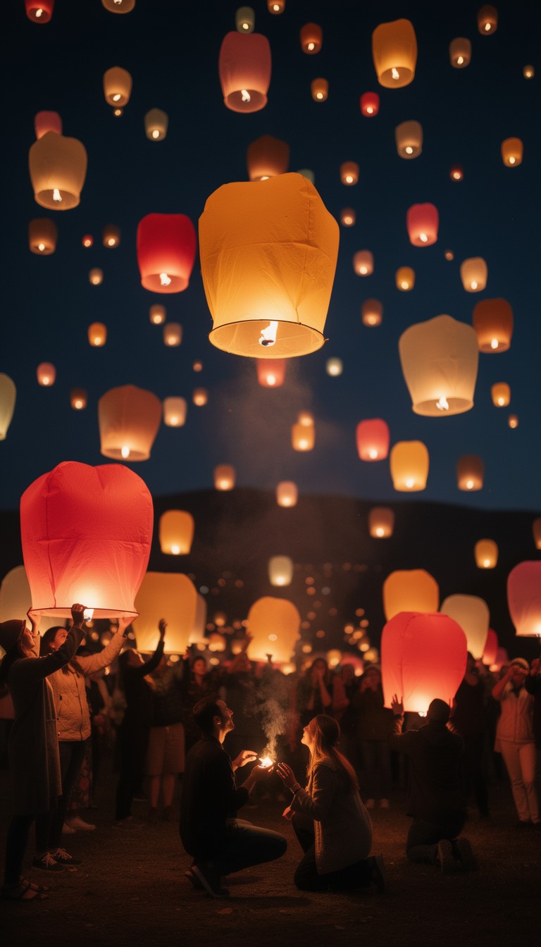Free Lanterns Light Sky Image - Festival, Lanterns, Night | Download at ...