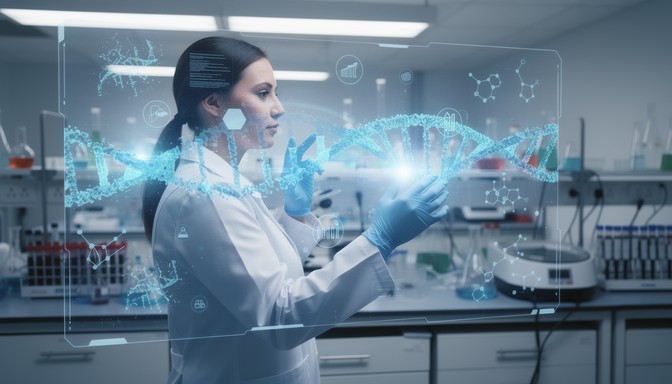 Free Holographic DNA Analysis Image - Scientist, Dna, Holographic ...