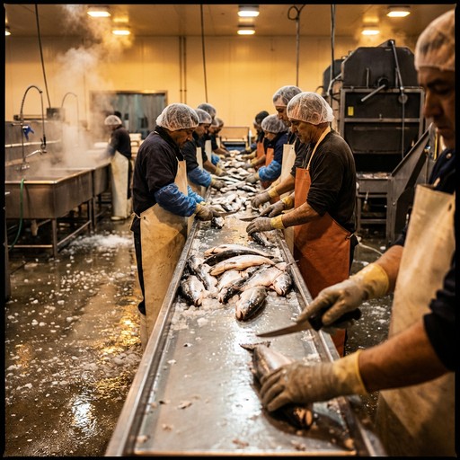 Fish Production Operative Download Fish Processing Workers Image - Industrial, Workers, Fish ...