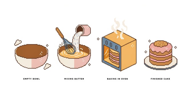Free Baking Tutorial Steps Image - Baking, Tutorial, Pixel | Download ...