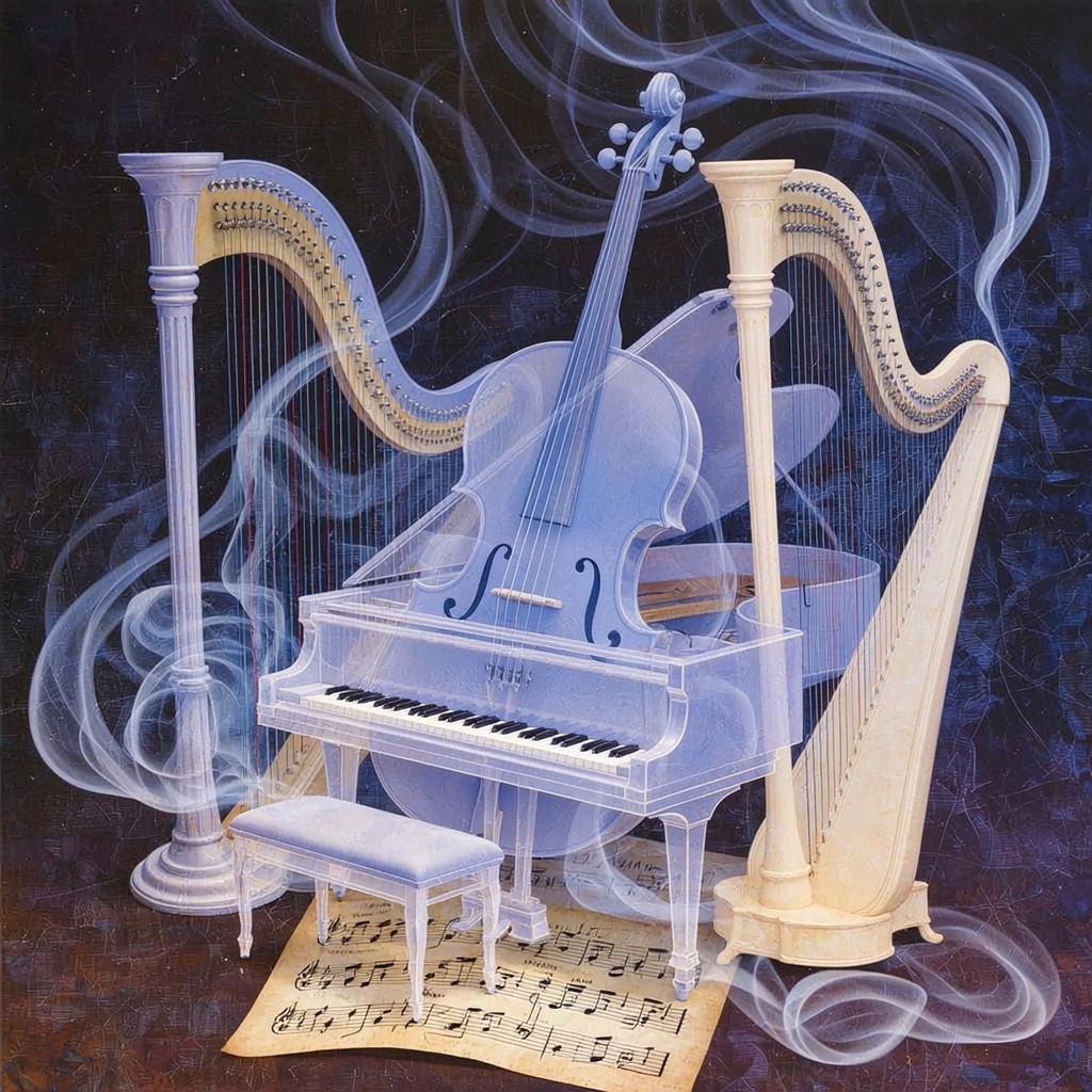 Free Ghostly Musical Instruments Image - Ghostly, Instruments, Ethereal ...