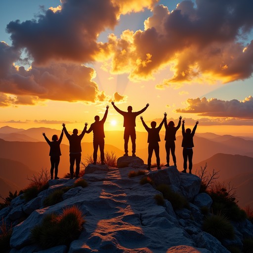 Free Mountaintop Achievement Celebration Image - Summit, Triumph ...