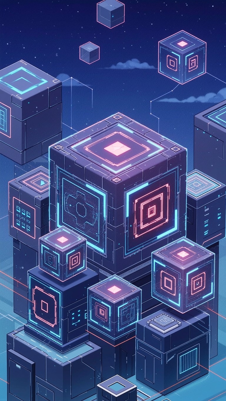 Free Cyberpunk Cube Network Image - Cyberpunk, Cubes, Geometric ...