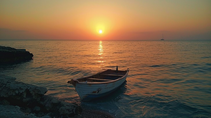 Free Sunset Boat Ride Image - Sunset, Boat, Sea | Download at StockCake